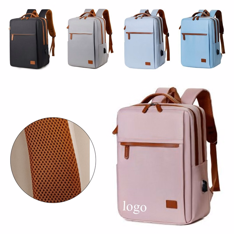 Fresh Color Splicing Student Laptop Backpack