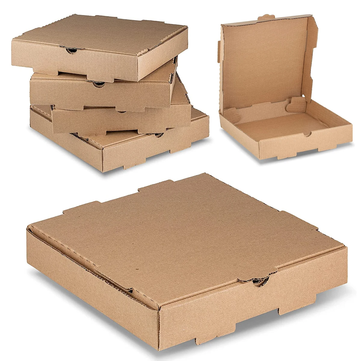Corrugated Kraft B-Flute Pizza Box 1