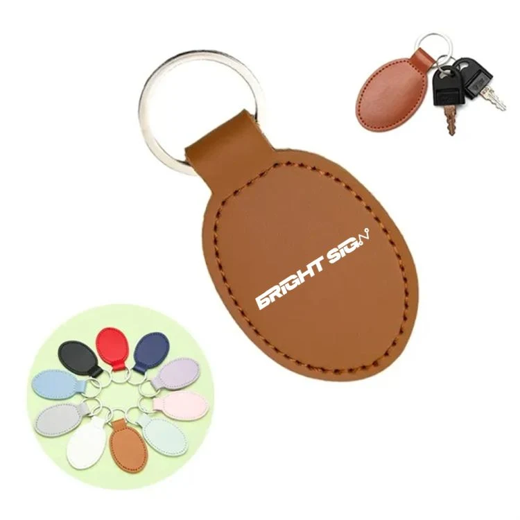 Custom PU Leather Wristlet Keychain 1