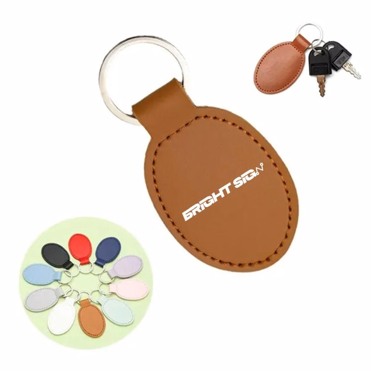 Custom PU Leather Wristlet Keychain