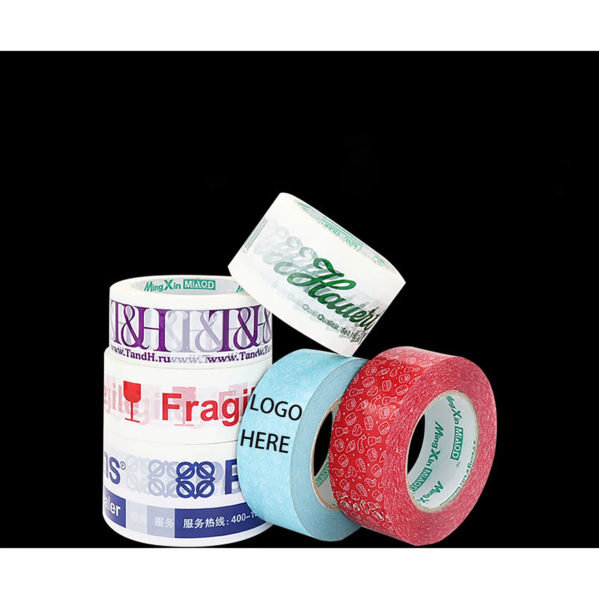 Custom Colorful Poly Packing Tape 2"X110 Yard 1