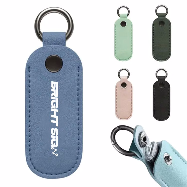 Premium Leather USB Drive & Key Holder Pouch