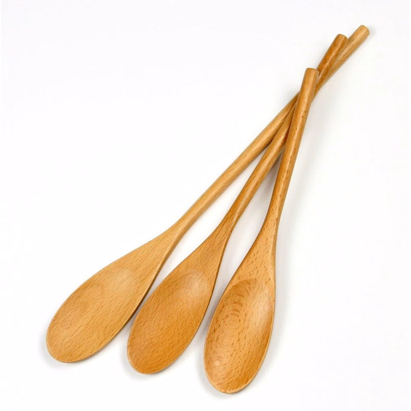 Solid Wooden Spoon Sets - 3 Pieces 10" - 14"