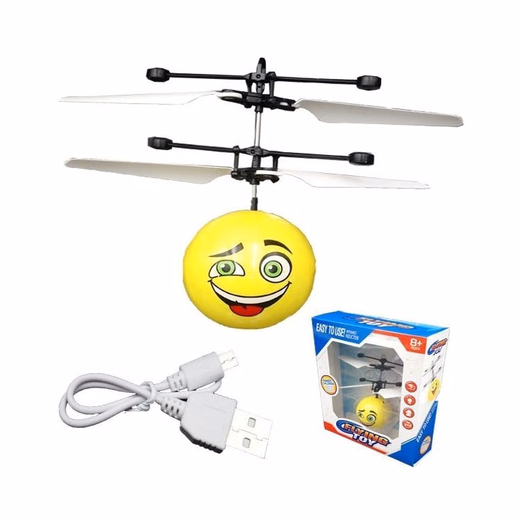 Helicopter Toys - Silly Face Emoji Charger Included
