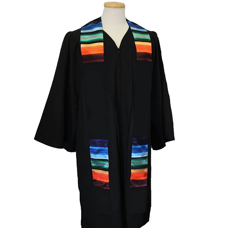 Black 84" Sarape Graduation Stoles 1