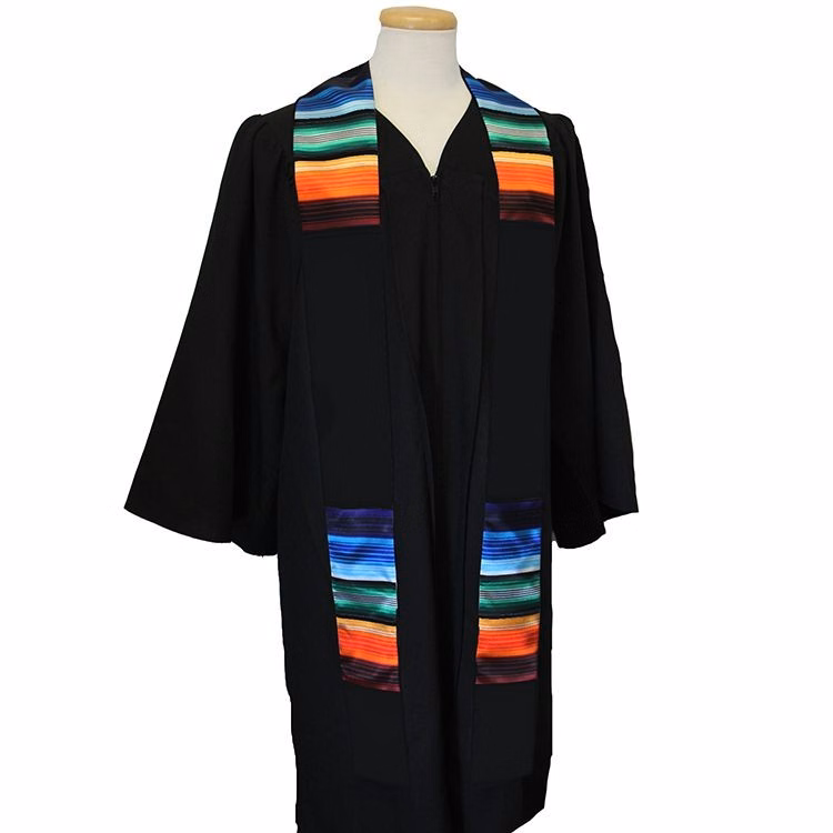 Black 84" Sarape Graduation Stoles