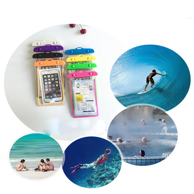 Fluorescent mobile phone waterproof bag 1