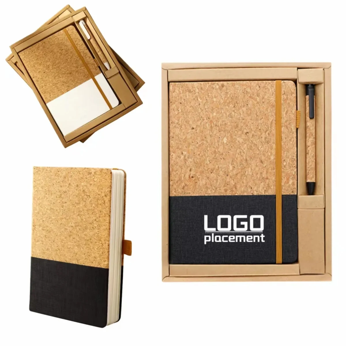 Cork Notebook Pen Set - Natural Office Gift 1