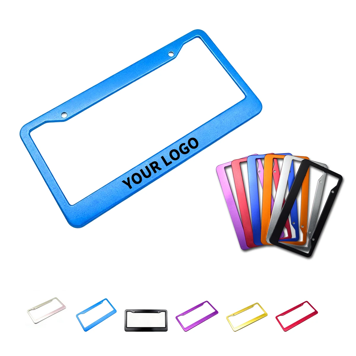 Aluminum License Plate Frame Holder 12.2 x 6.3" 1