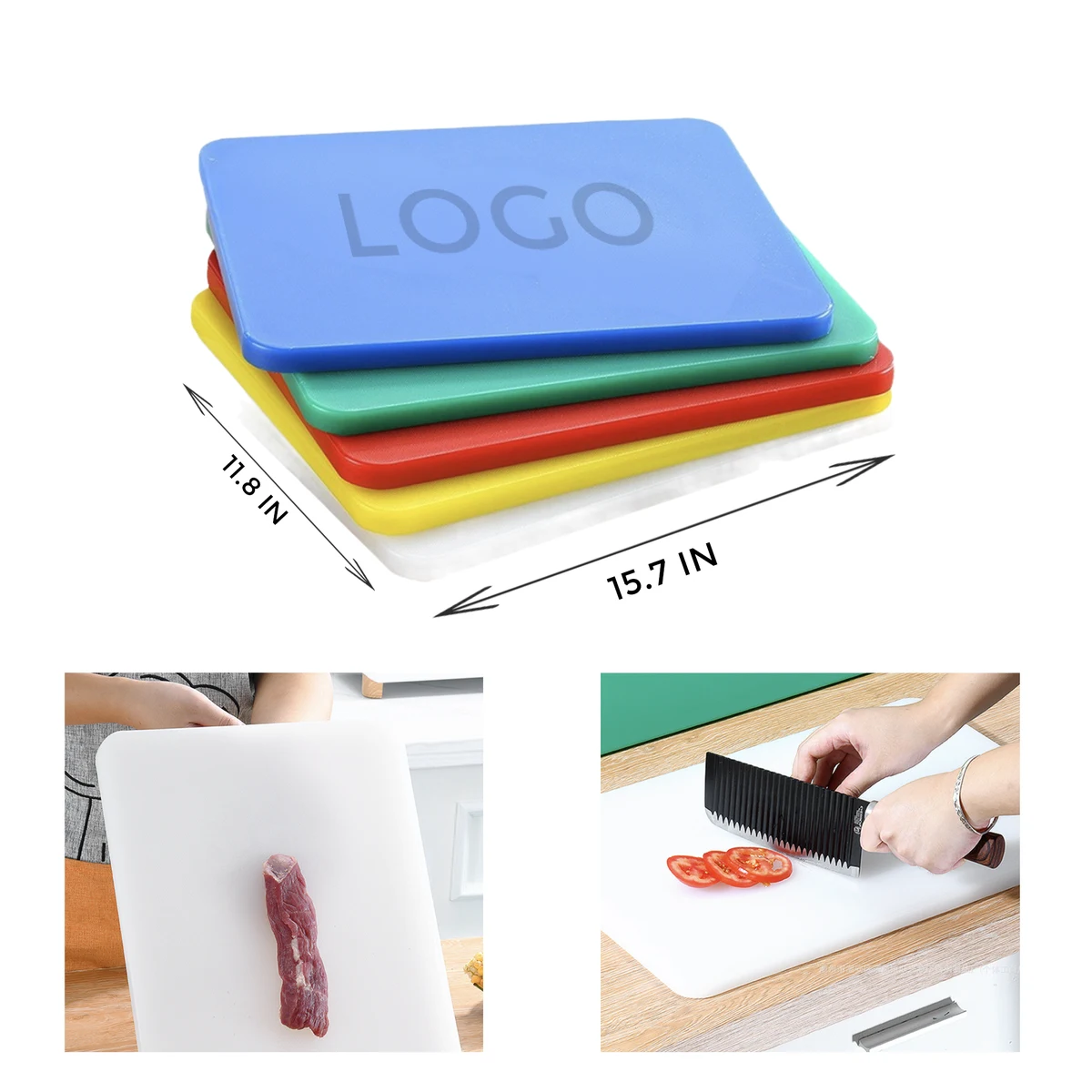 MOQ 10 PCS Versatile Thickened PE Plastic Cutting Board 1