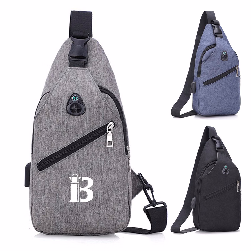 Oxford Multipurpose Crossbody Bag With Earphone Hole
