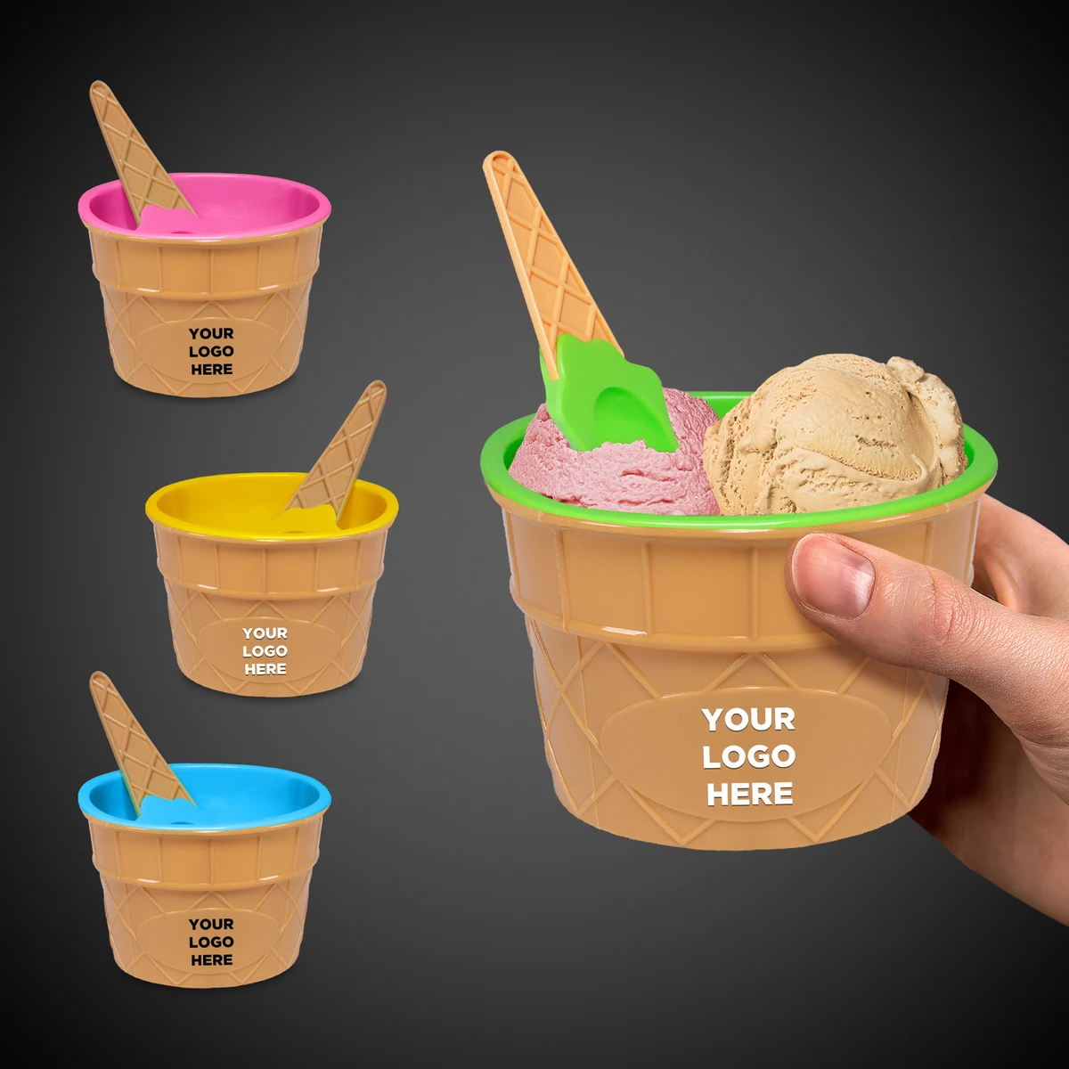 Ice Cream Bowl and Spoon Set(Imprintable) 1