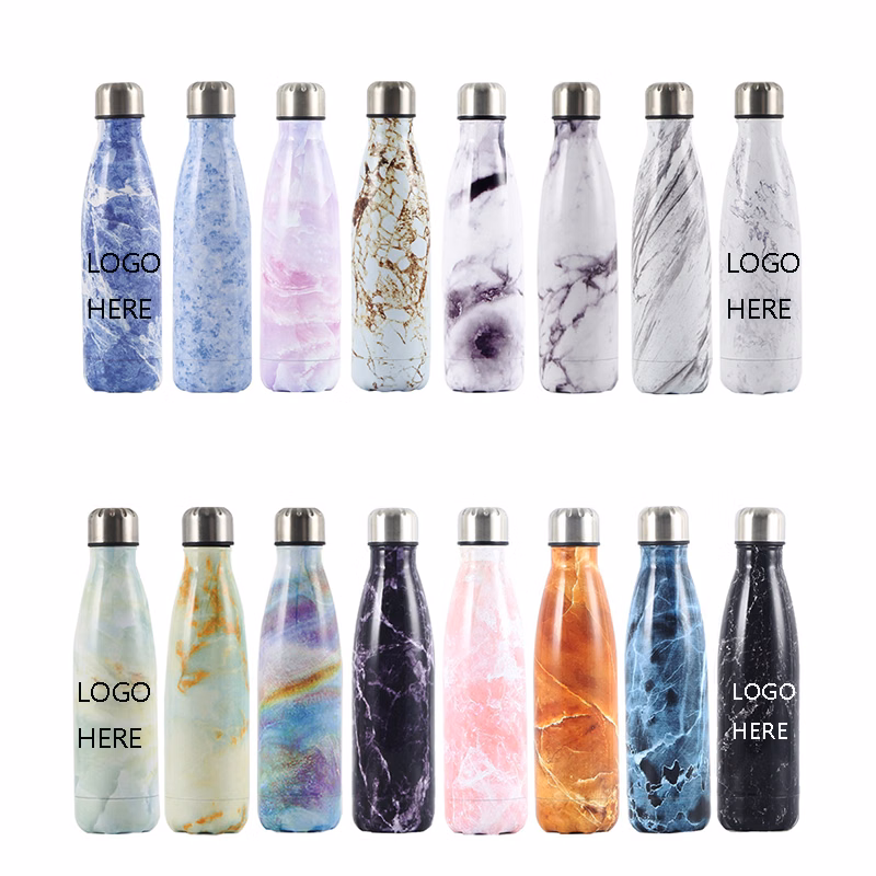 17Oz Marble Insulated Sports Water Bottles Flasks