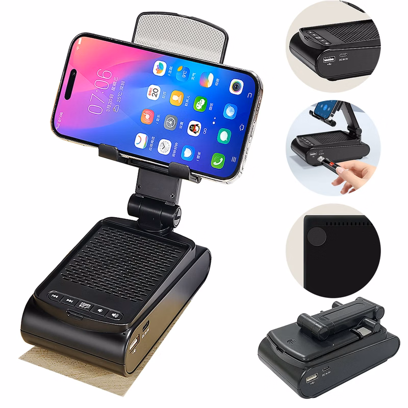Bluetooth Speaker With tablet Foldable Stand