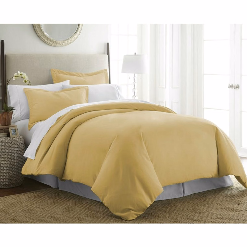 Duvet Cover Sets - Gold Full-Queen 3 Piece