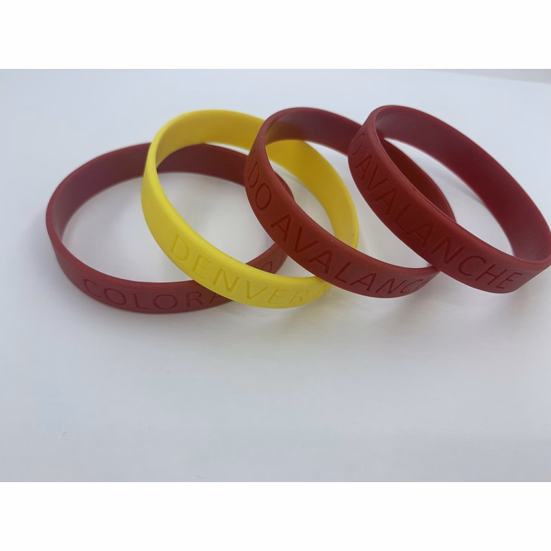 Debossed silicone bracelet