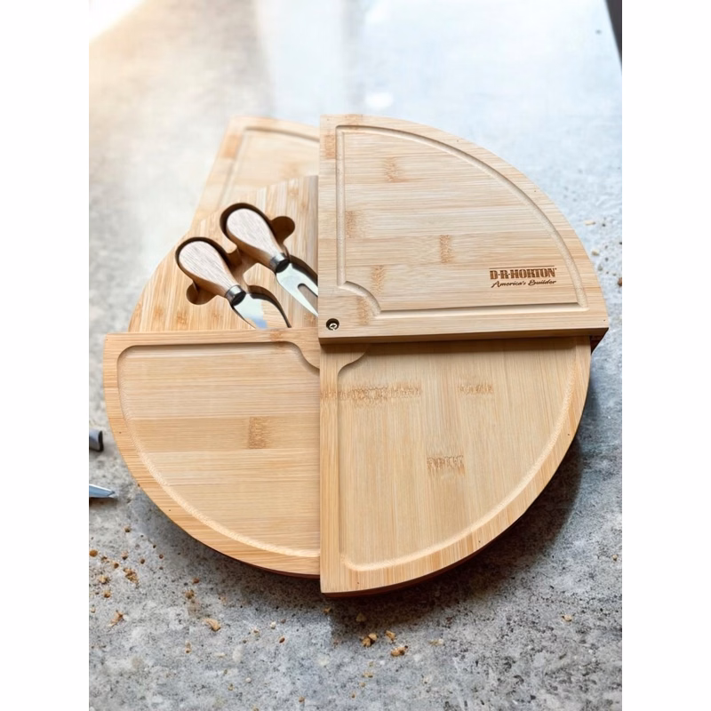 Bamboo Compact Cheese Board Set with Knife