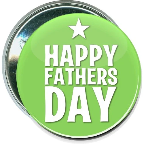 Happy Fathers Day Star, Holiday Button 1