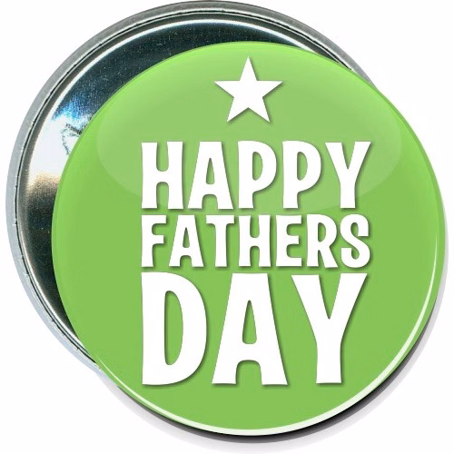 Happy Fathers Day Star, Holiday Button