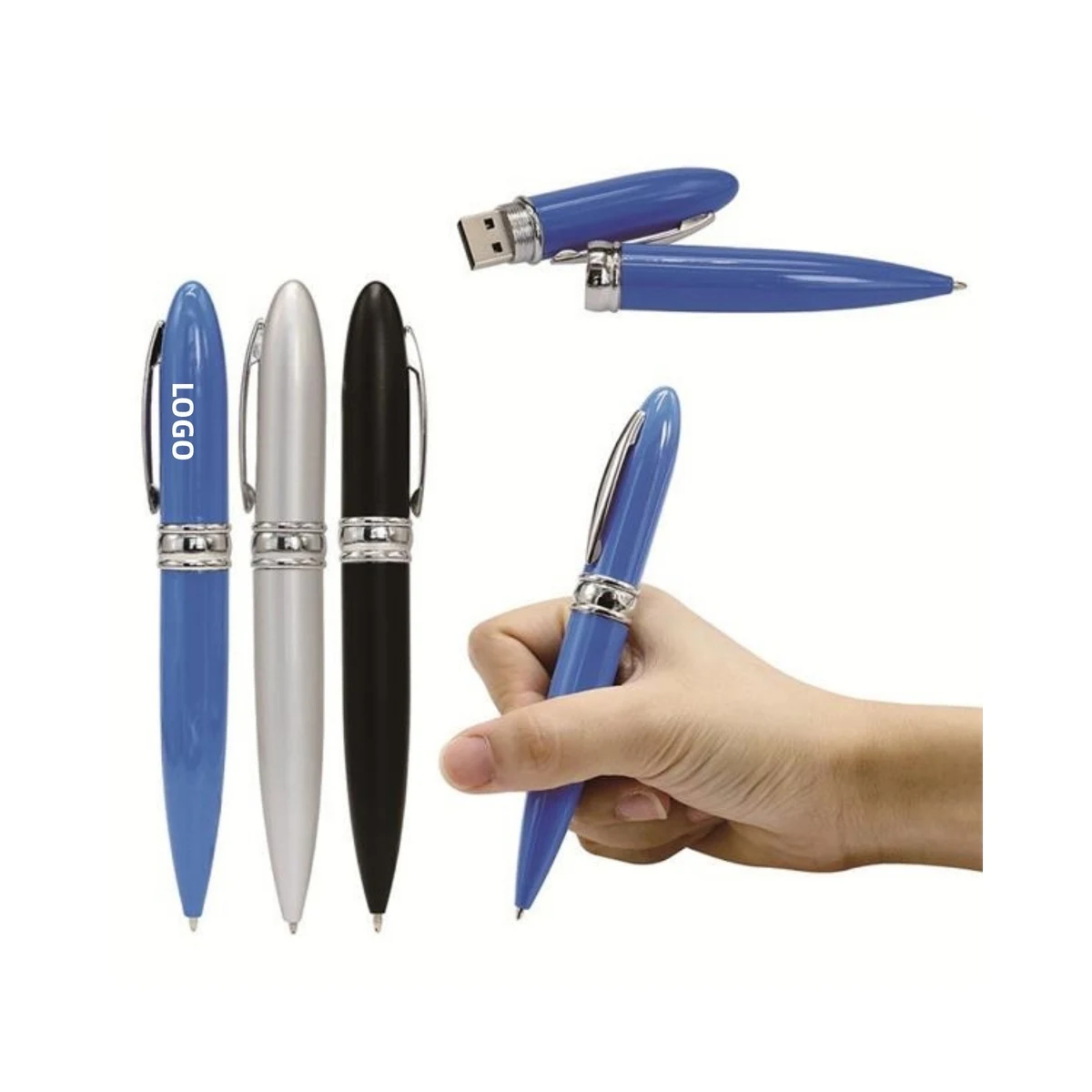 Light Metal Pen With USB 1