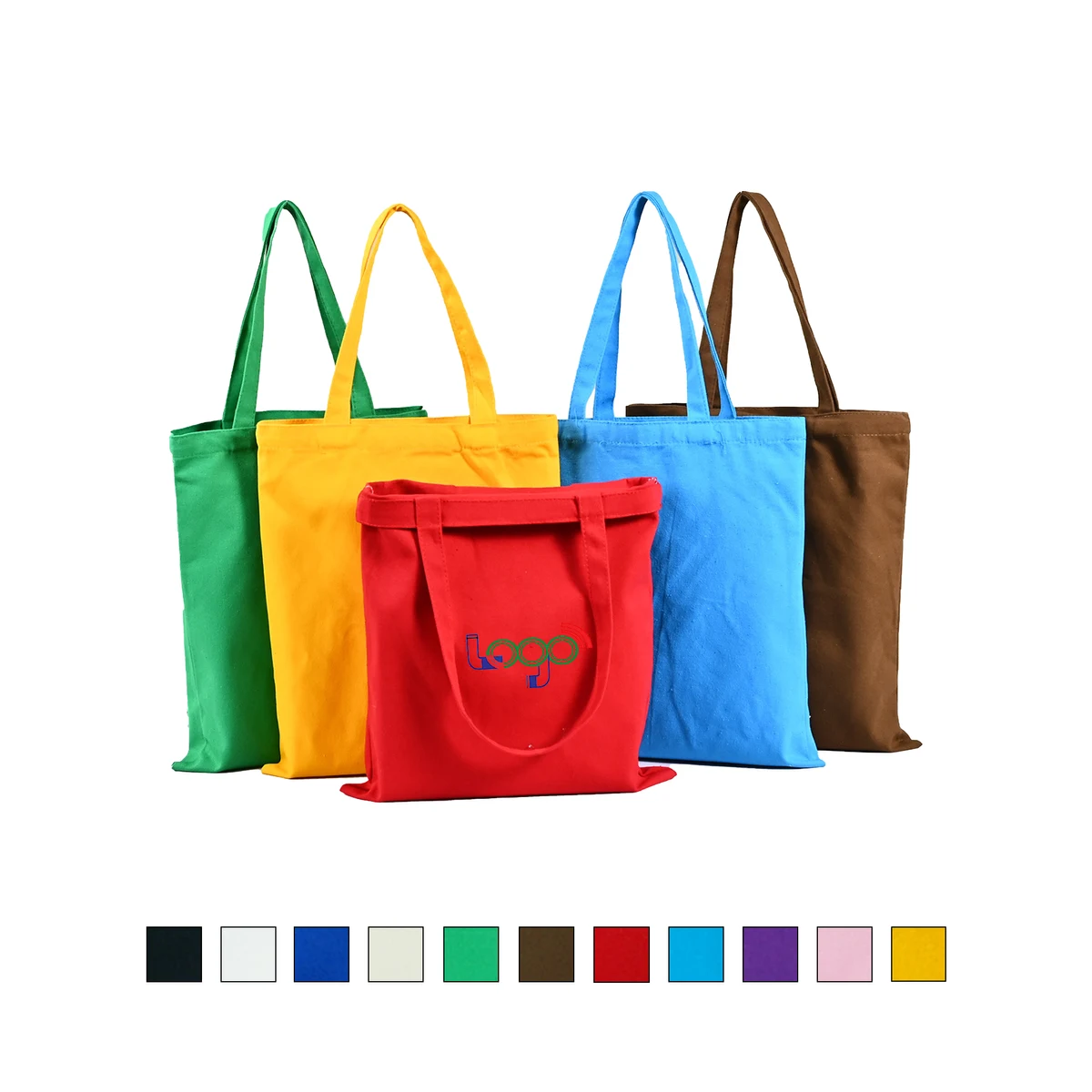 Practical Canvas Shopping Tote, custom tote bag with logo imprint 1
