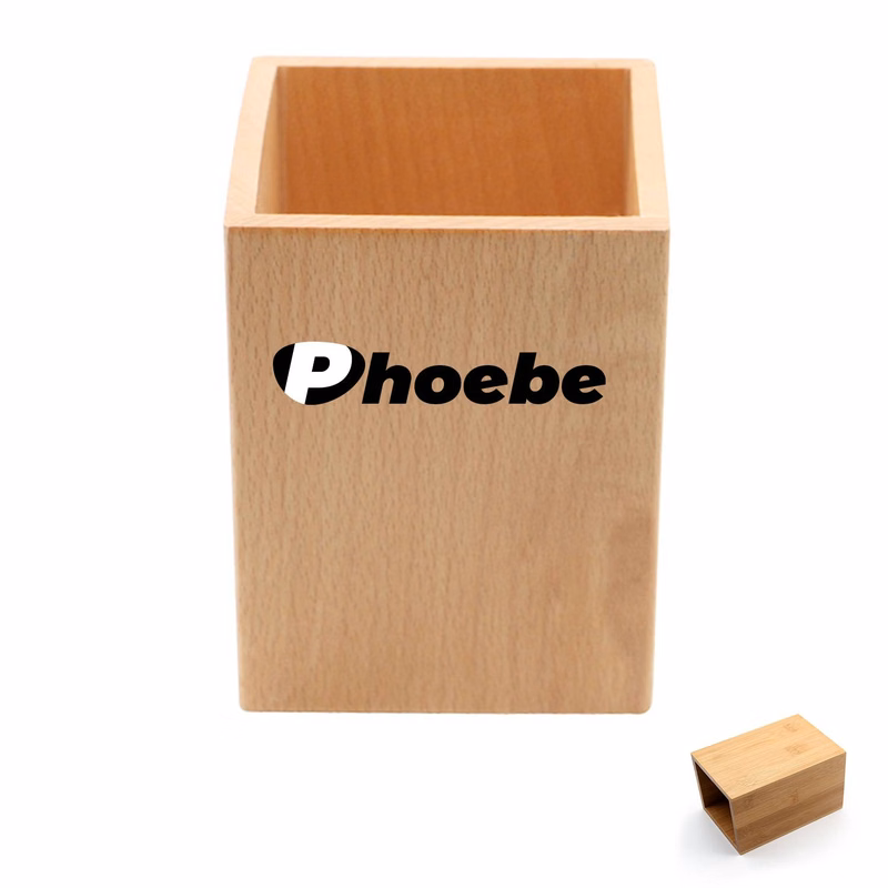 Bamboo Wood Desk Pen Pencil Holder