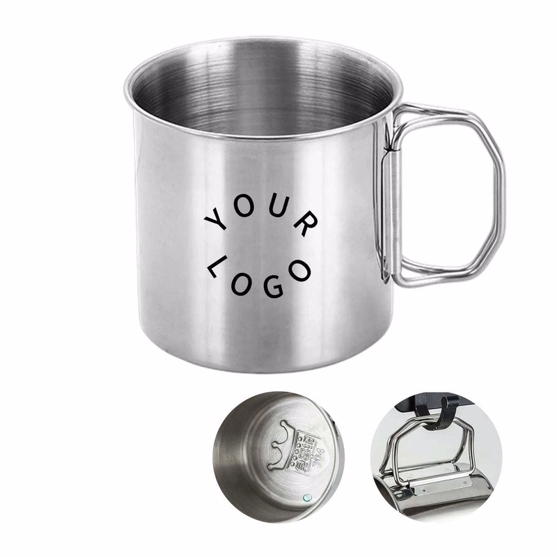 Collapsible Stainless Steel Camping Cup 12 oz