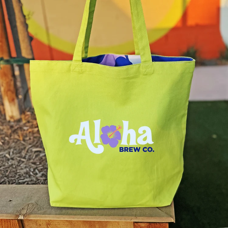 Reversible Colored Cotton Tote 1