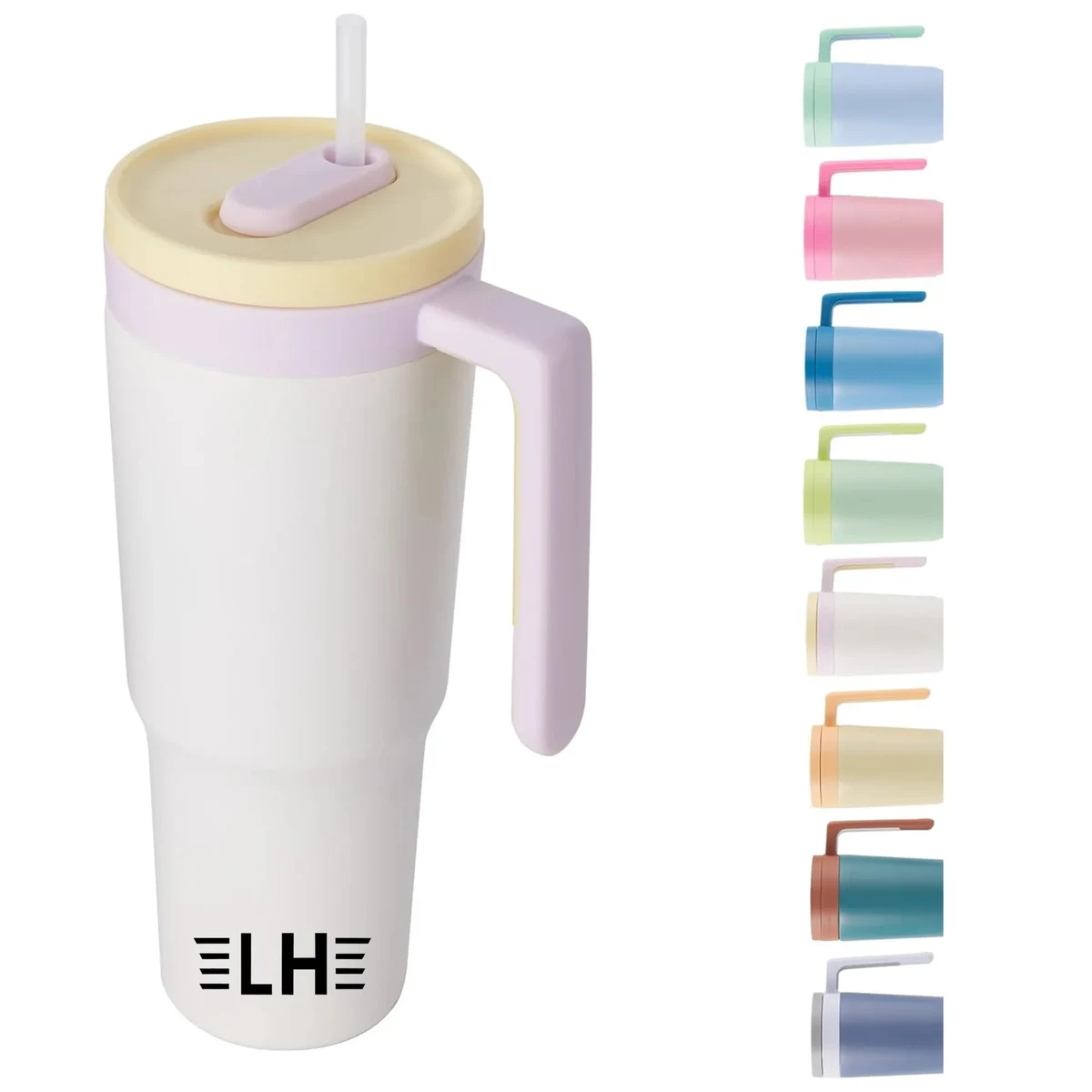 40oz Straw Stainless Steel Water Bottle Car Cup 1