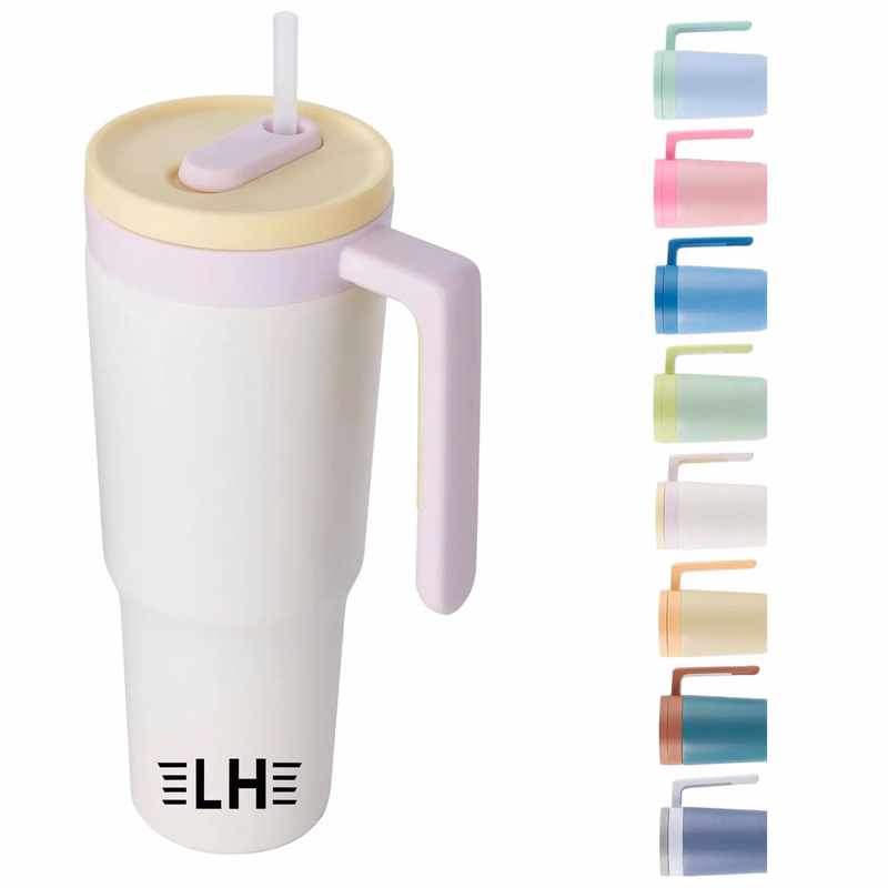 40oz Straw Stainless Steel Water Bottle Car Cup