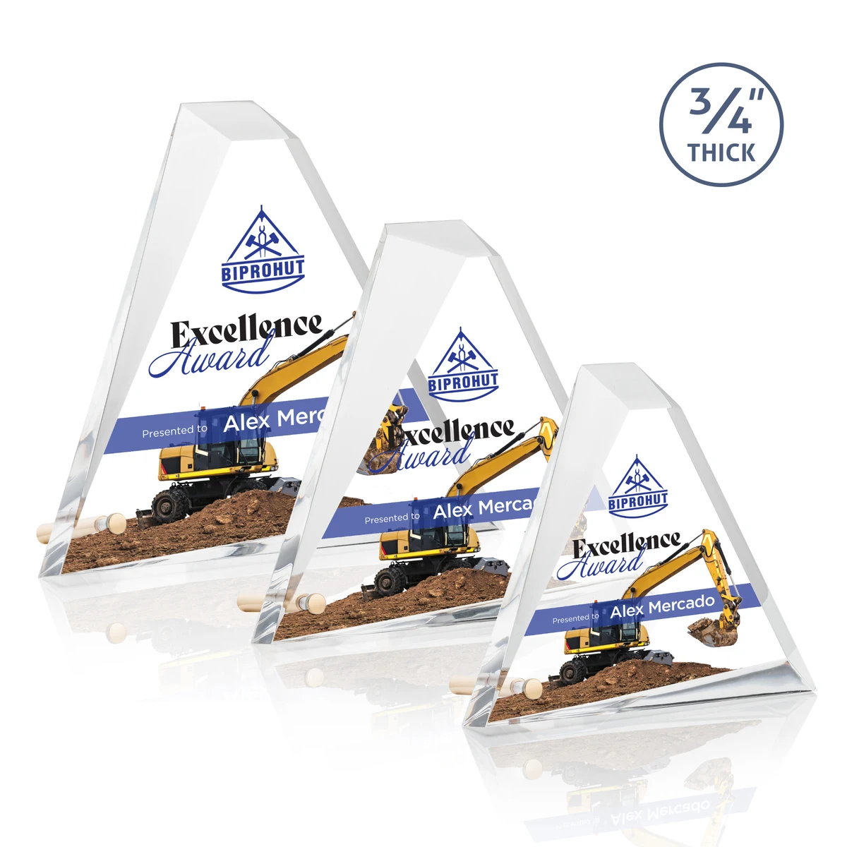 Mosaic Triangle VividPrint™ Award - Gold 1
