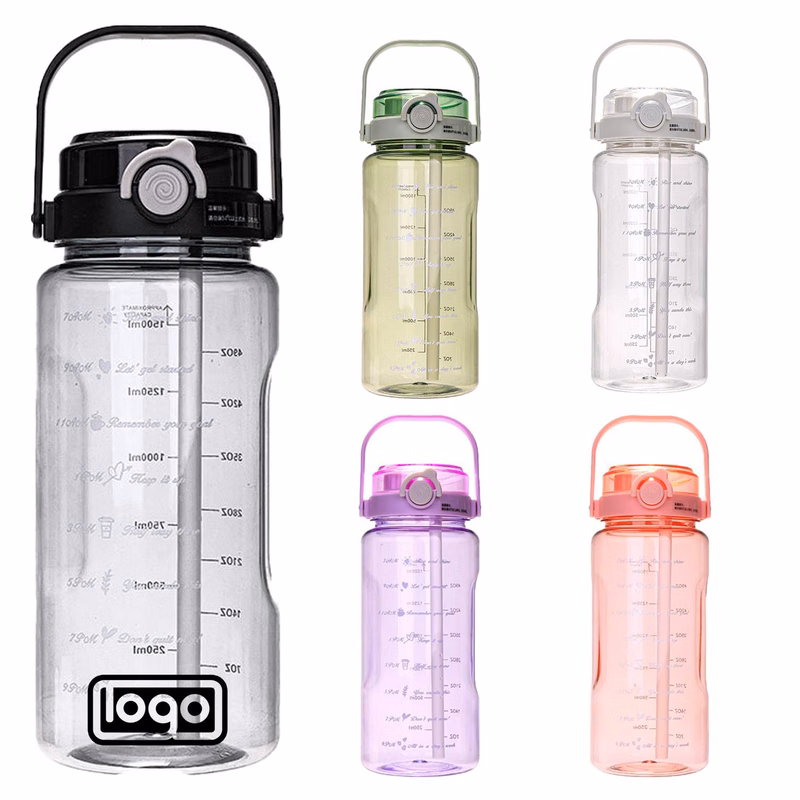 50oz Outdoor Plastic Sports Water Bottle with Straw