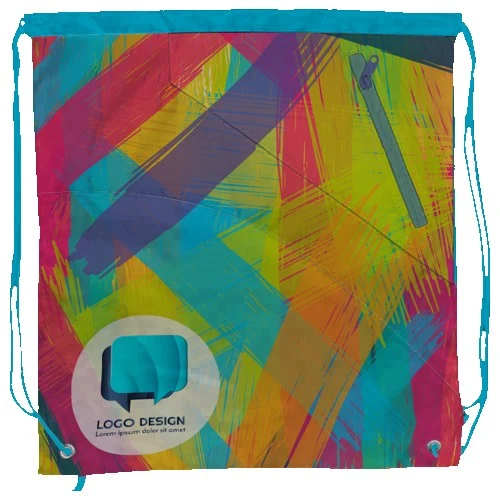 Full Sublimation Standard Polyester Drawstring Bag With Circular Base 1