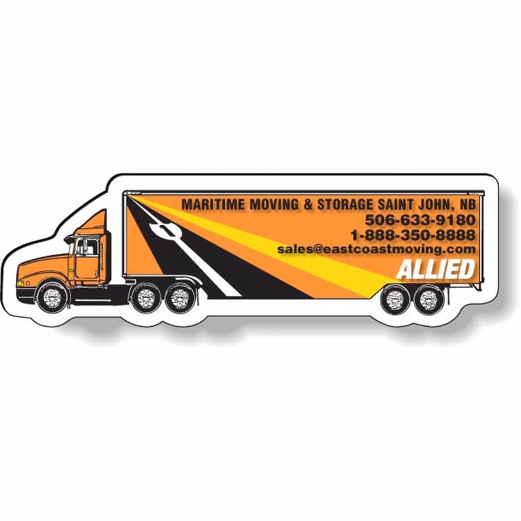 Stock 18-Wheeler Magnet .020,Full Colour Digital, White Vinyl Topcoat
