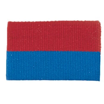 Red/Blue "V" Neck Ribbon with Clip, 1 1/2" wide 1
