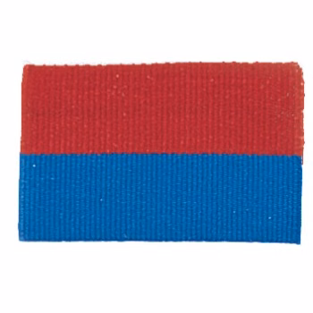 Red/Blue "V" Neck Ribbon with Clip, 1 1/2" wide