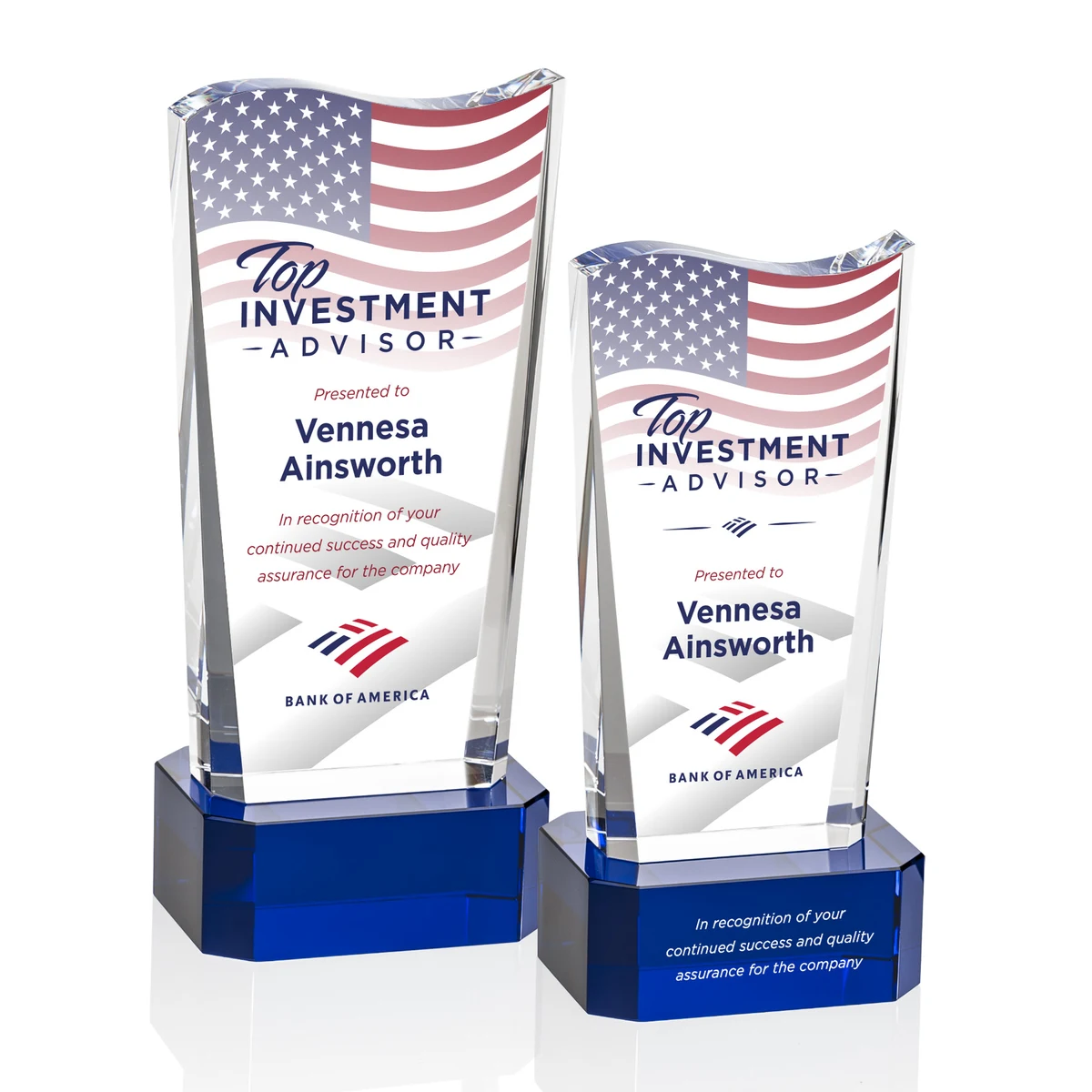 Violetta VividPrint™ Award on Base - Blue 1