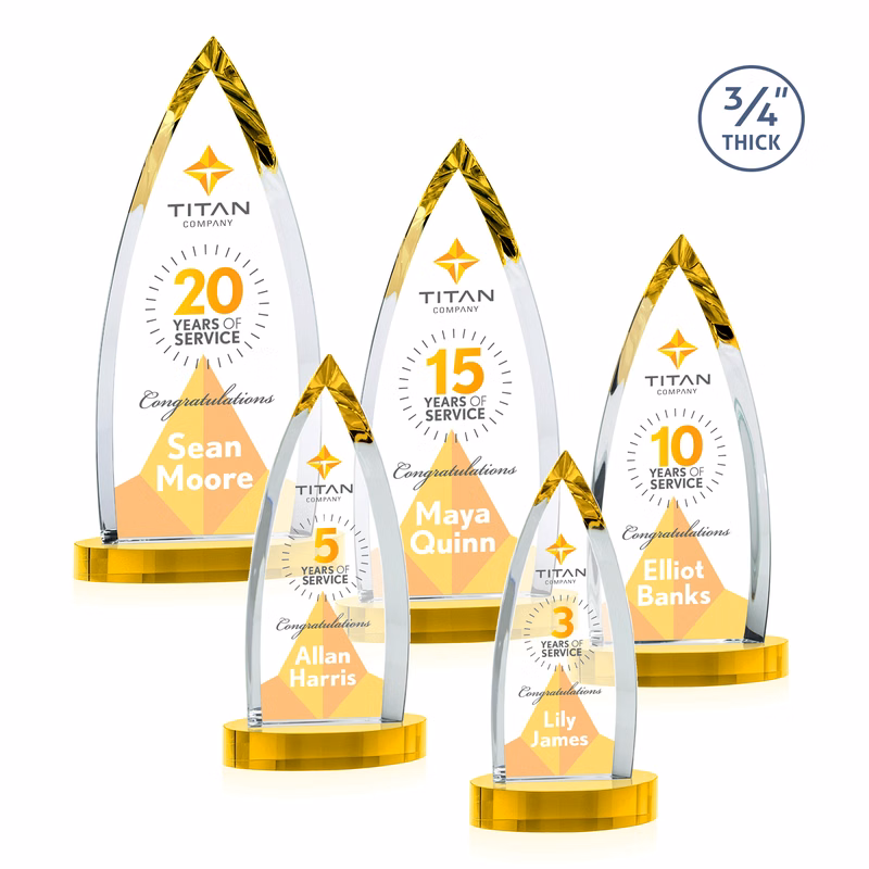 Shildon VividPrint™ Award on Alberton Base - Gold