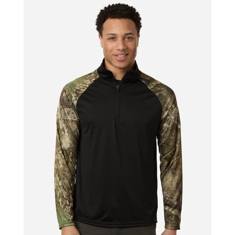 Unisex Realtree® Performance Colorblocked Quarter-Zip Pullover - RT5703 1