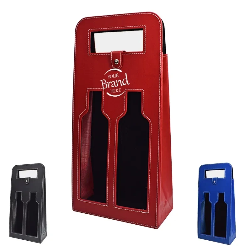 Double Pu Leather Wine Bags 1