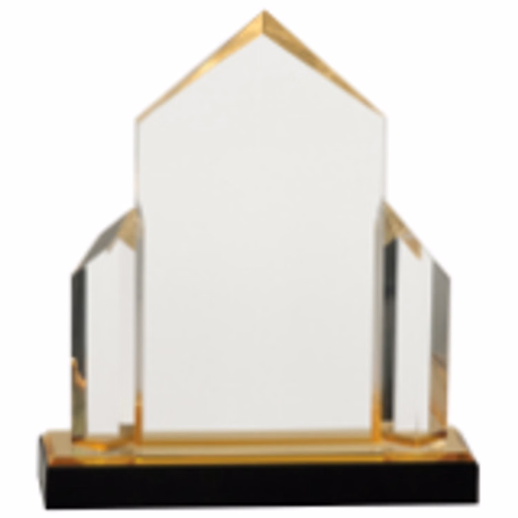 7" x 8" Gold Jewel Post Impress Award
