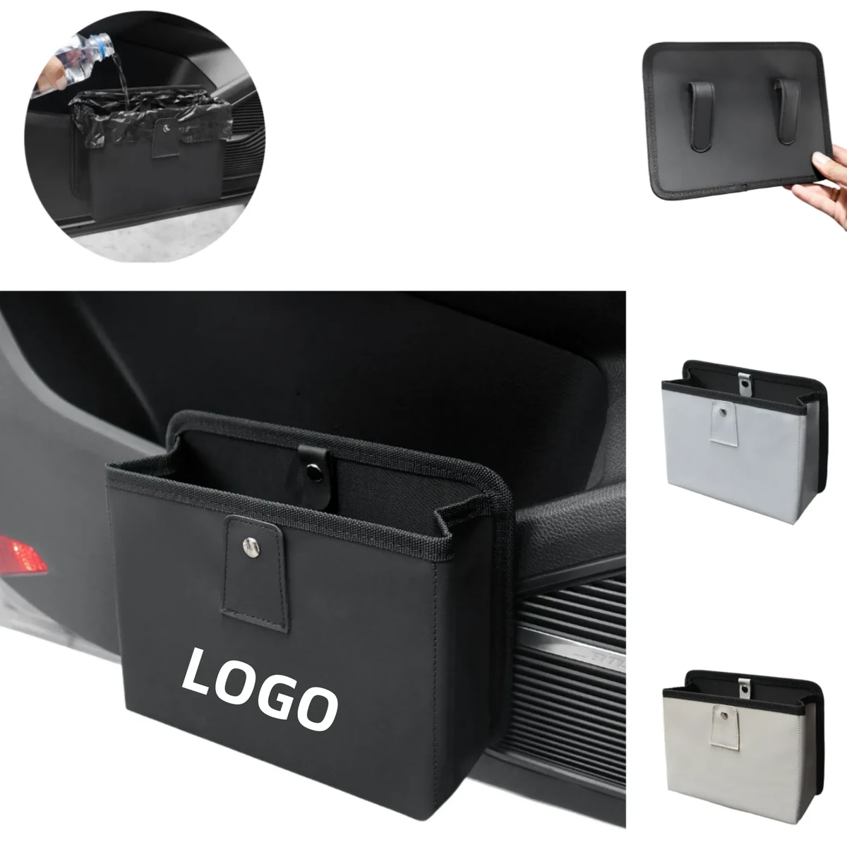 Car Mounted Garbage Bin Door Mounted Storage Box 1