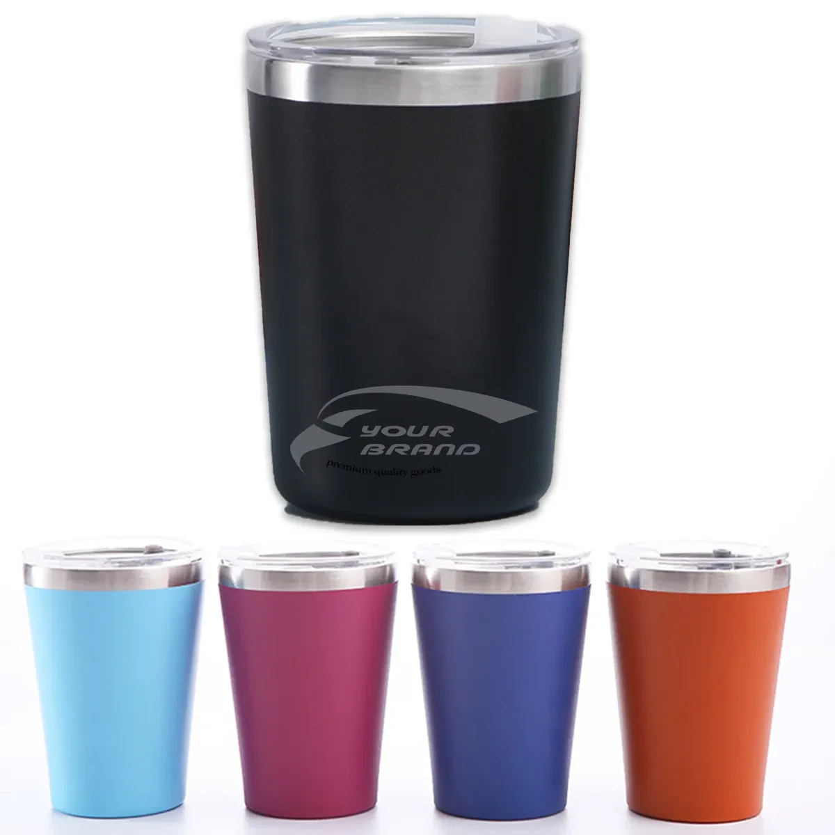Portable Stackable Vacuum Insulated Tumblers With Clear Lid 1
