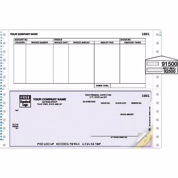 Continuous Bottom Accounts Payable Check