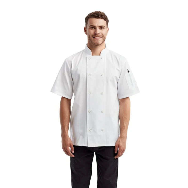 Artisan Collection By Reprime Unisex Short-Sleeve Recycled Chef's Coat 1