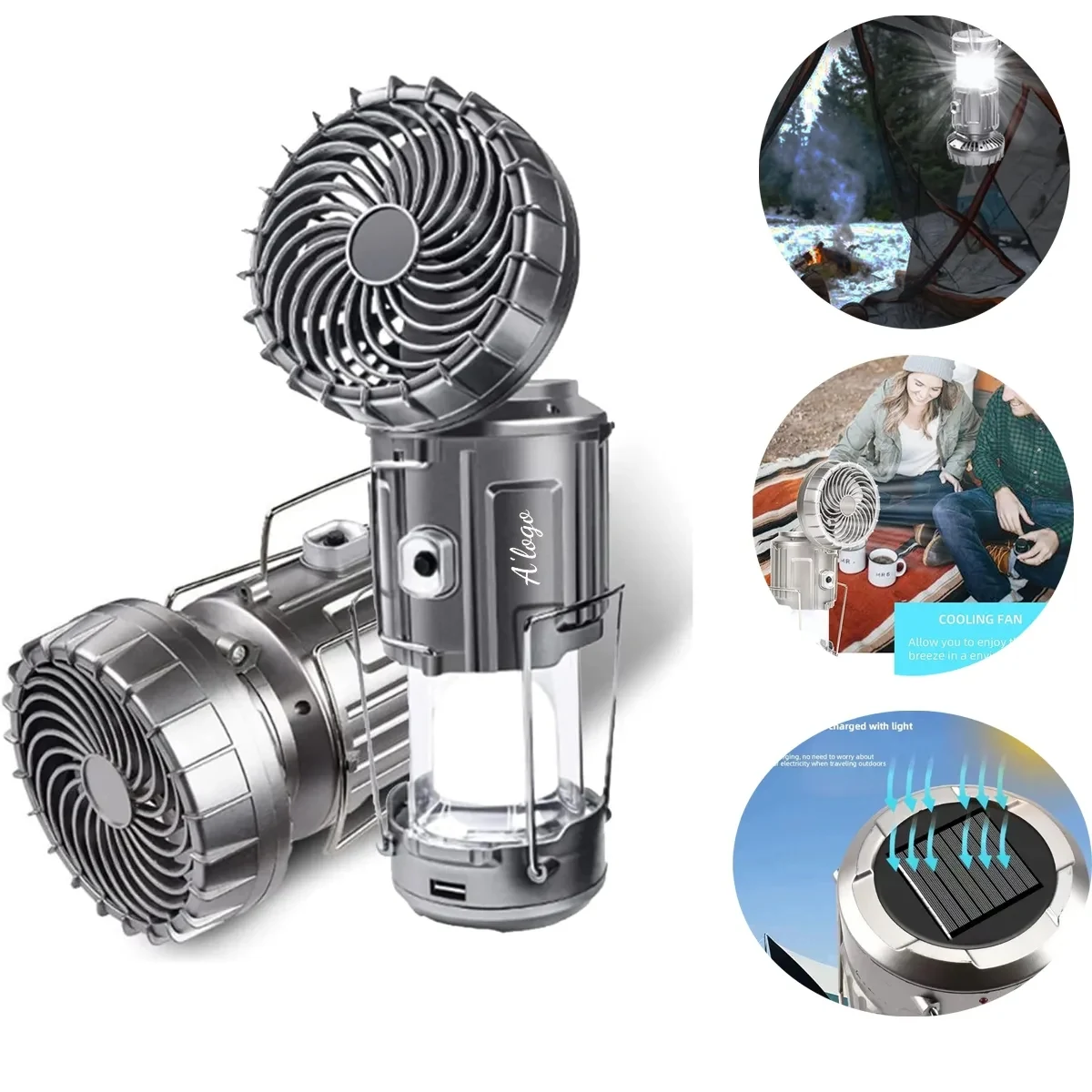 Multi-function Solar Camping Lantern with Fan 1