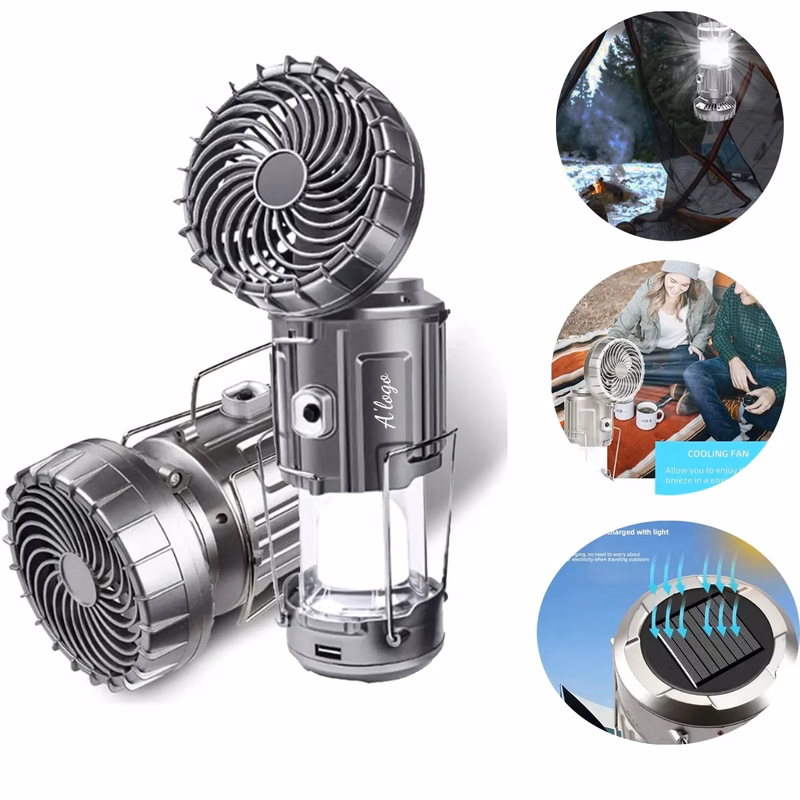 Multi-function Solar Camping Lantern with Fan