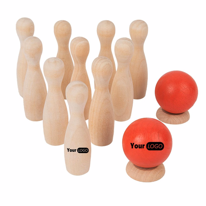 Wooden Educational Games Indoor and Outdoor Bowling Toys