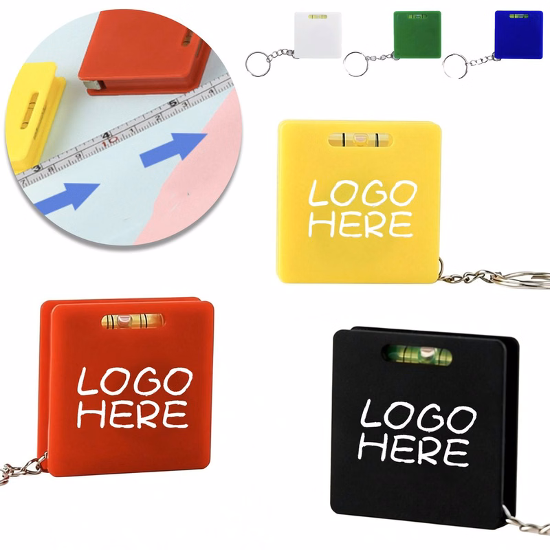 Mini 3ft Steel Measuring Tape Equipped With Bubble Level