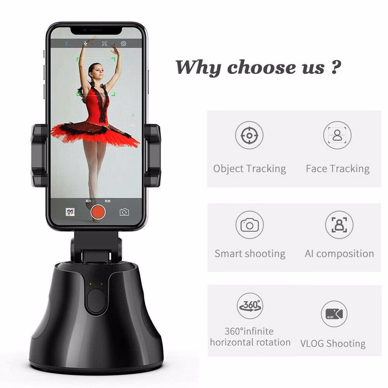 CameraGenie 360° Face And Object Tracking Phone Holder For Smart Shooting